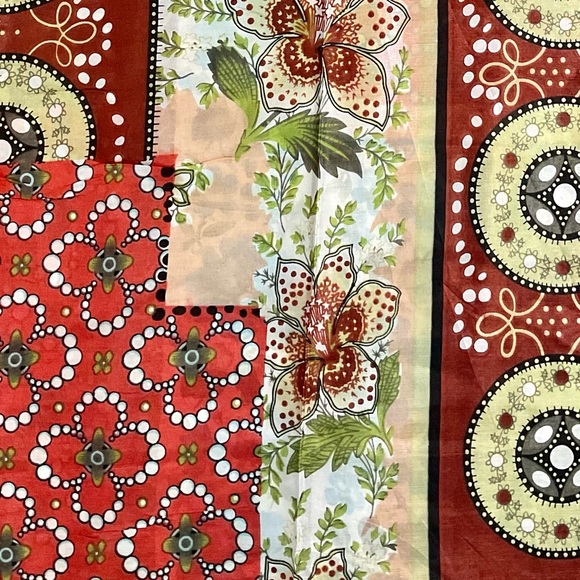 Printed geometric silk blend material total of 5  Yards Width 52 Inches - Picture 5 of 9